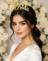 Serre-tête en alliage pour mariée, nœud papillon de 12 cm, accessoires de mode pour enterrement de vie de jeune fille, décoration de fête prénuptiale, couronne