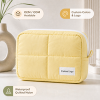Pochette de toilette personnalisée en nylon imperméable, sac de rangement pour voyage, organiseur de voyage, pochette matelassée grande capacité pour femmes