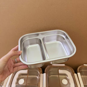 Boîte à lunch isotherme en acier inoxydable 304, compatible micro-ondes, grande capacité, compartimentée, type bento - Product Image 3