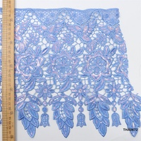 Tiras de Guipur T-win, Encaje de Guipur, Adornos de Lentejuelas Bordadas en Poliéster para Decoración de Prendas