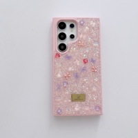 Nouvelle coque de téléphone Flower Diamond Bow pour Samsung S25 Accessoires mobiles ultra antichoc
