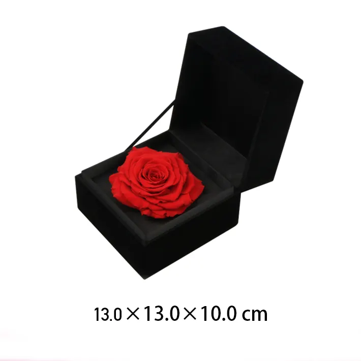 Custom Logo Packaging Jewelry Flower Box velvet wedding bouquet rose Drawer box
