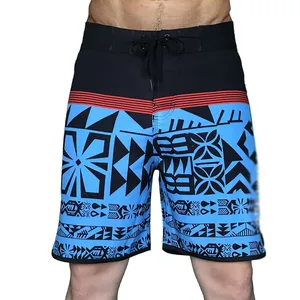 طباعة الركبة طول الشاطئ تصفح boardshorts ملابس سباحة حريمي مخصص شعار الأوروبية oem ملابس السباحة رجل