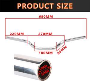 Manillares Drag de 7/8" 22MM, Manillares Tracker Universales para Sportster XL 883 1200 Bobber Custom Chopper Softail Dyna Estilo Europeo - Product Image 6