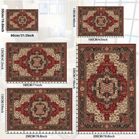 Tapis personnalisé en velours cristal, motif ethnique persan vintage, lavable, pour salon, chambre à coucher, vente en gros