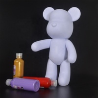 Artisanat Produit DIY Peinture Fluide Ours Creative Décorations Pour La Maison À La Main Poupée Figurine Jouets Cadeau pour Anniversaire Saint Valentin