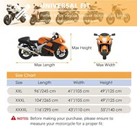 Housse de moto imperméable pour extérieur 420D, protection UV robuste toutes saisons, housse anti-poussière pour moto près de chez moi
