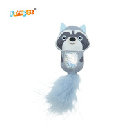 Famipet Fabricant Personnalisé Nouvelle Queue de Plume Conception Animale Chaton Jouet Doux En Peluche En Peluche Pet Chat Jouet Ensemble avec Cataire
