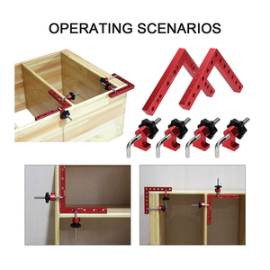 Pince d'établi réglable en aluminium Fixation rapide Angle droit Gabarits de menuiserie Coin 90 degrés Pince Woodpecker - Product Image 6