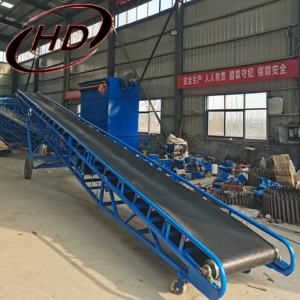 650mm 800mm Genişlikte V Şekilli Mobil Bantlı Kaldırma Konveyörü/Buğday Mısır için Kauçuk Taşıma Makinesi - Product Image 5