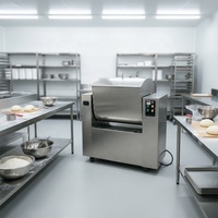 Mesin Pembuat Adonan Listrik Industri Baru Kapasitas 25kg 50kg 75kg 100kg Mixer Tepung Roti Komersial untuk Pizza Kue Roti Tortilla