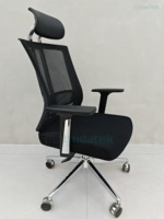 Usine Chaise De Bureau Chaise Pivotante De Bureau avec Pieds Croisés Moyen Dos Tournant Appui-Tête Ordinateur pour Home Room Manager