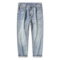Jeans en coton pur pour hommes, style vintage, coupe droite, en stock, MOQ 3, expédition rapide, vente en gros B2B