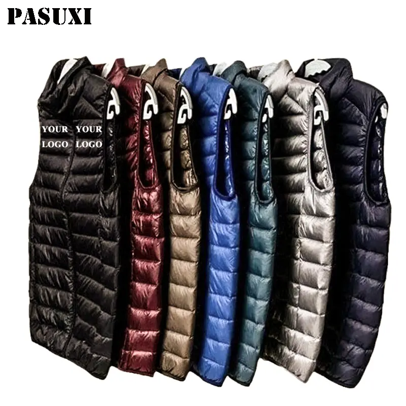 PASUXI卸売新ファッション秋冬スタンドカラー暖かいアウトドアウールジャケットラムコートプラスサイズメンズベストチョッキ