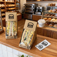 ETpack Vente en gros Boîte d'emballage de qualité alimentaire Boîte de papier Boîte d'emballage pour sandwich et hamburger Petit déjeuner