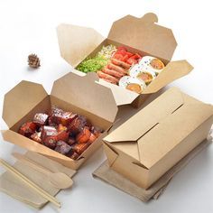 Caja de Papel Desechable para Comida Kraft Marrón, Envase para Llevar Comida para Restaurantes, de Fabricante Vietnamita - Product Image 4