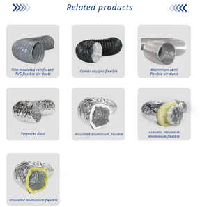Conduits en aluminium flexibles isolés Chinafore |   Conduit de ventilation HVAC à double couche pour systèmes de climatisation - Product Image 4