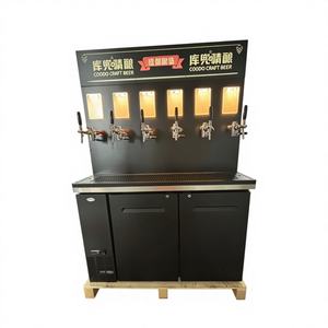 Новый стильный настенный диспенсер-охладитель для пива из нержавеющей стали с двойным охлаждением, объемом 570 л, с электронным термостатом и возможностью индивидуальной настройки - Product Image 1