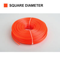 Accessoire de tondeuse à gazon, brosse carrée, corde de coupe 3mm 1lb Orange Nylon ligne de coupe pour l'herbe de désherbage