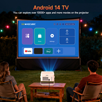 Proyector Inteligente para Cine en Casa 1080P HY450 MAX 1100 ANSI con Evitación de Obstáculos, Air Mouse, WiFi 6, BT5.4, Android 14 y Altavoces Integrados