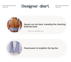 Baharlık Çıplak Hissi Yarışçı Sırtı Spor Seti Hızlı Kuruyan Nefes Alabilen Slim Fit Yoga Büyük Beden Yüksek Bel Göbek Kontrolü - Product Image 2