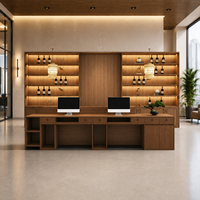 Bureau de réception oblong moderne, simple et luxueux, éco-responsable, avec éclairage LED pour hôtel, bureau, usage commercial, bar, auberge Tengbian