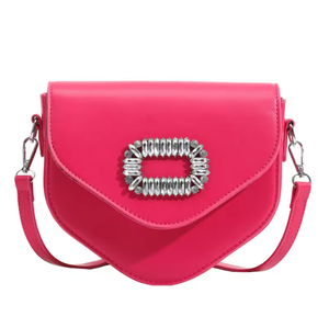 กระเป๋าถือสะพายไหล่เดี่ยว ดีไซน์ทันสมัย เงางาม ผลิตจากหนัง PU ปิดด้วยซิปและหัวเข็มขัด ใช้ได้ทุกฤดู - Product Image 6