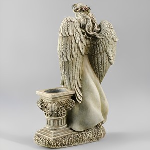 Statua in Resina Personalizzata Realistica di <span class=keywords><strong>Angelo</strong></span> Meditante da Giardino, 32,2 cm di Altezza - Product Image 5