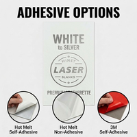 Plaques en cuir laserables 12x24 pouces pour gravure, texture classique, épaisseur premium, blanc/argent, avec adhésif