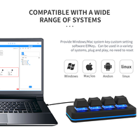 Clavier mécanique professionnel 4 touches avec macros, sans fil tri-mode, léger (50g), personnalisable, mémoire intégrée, cadeau technologique pour homme