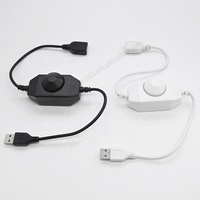 Module LED USB 5V 3A avec bouton de réglage de la luminosité, interrupteur de contrôle rotatif, variateur PWM pour bande lumineuse néon