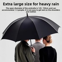 Parapluie de golf double couche publicitaire promotionnel, personnalisé avec logo, manche long droit, semi-automatique, cadeau d'affaires, protection contre la pluie