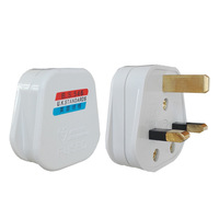 Prise murale amovible pour appareils électriques britanniques, 3 broches, 13A 250V, avec cordon d'alimentation, fusible et connecteur adaptateur