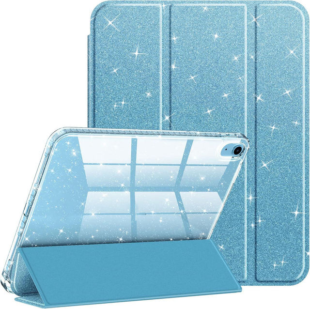 For iPad Gen 6 7 8 9 10 case Clear Glittering Sparkly Slim Shockproof  Tablet Covers & Cases for ipad 9 10 Generation Case