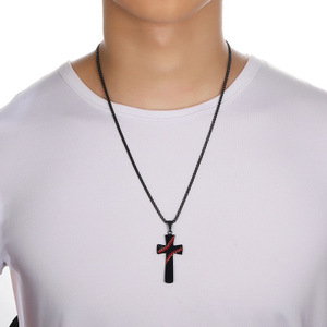 E1505 Monili di Modo Degli Uomini Del Ragazzo POSSO FARE TUTTE LE COSE Catena Collana In Acciaio Inox Bibbia Verse Da Baseball Croce Pendente Della Collana - Product Image 6