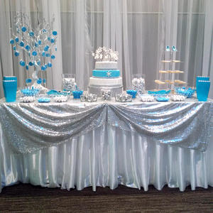 High-End Modern Style <b>Round</b> Fabric <b>Tablecloth</b> Durable Sequin Woven for Wedding Hotels Resorts Parties Banquets Home Use - Product Image 5