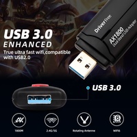 Adaptador Wifi 6 USB Gratuito, 1800Mbps, USB 3.0, Dongle Wifi 6, RTL8832BU, 802.11ax, Adaptador de Red Inalámbrica