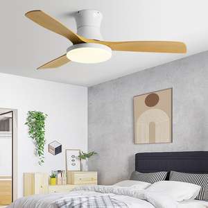 <span class=keywords><strong>Ventilador</strong></span> de <span class=keywords><strong>Techo</strong></span> Moderno de 52 Pulgadas con Luz, 3 Aspas de Madera, Corriente Continua, para Hogar Inteligente, Producto Más Vendido - Product Image 1