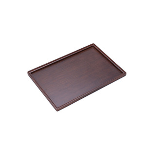 Plateau à thé en bambou rectangulaire, plateau de rangement domestique, style minimaliste japonais, porte-tasses, plateau de service pour service à thé et pain - Product Image 5