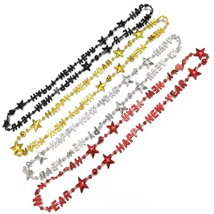 Juxinda สวัสดีปีใหม่ดาวสร้อยคอลูกปัด36 "เทศกาลปาร์ตี้สร้อยคอพลาสติกสำหรับการตกแต่งวันหยุด - Product Image 1