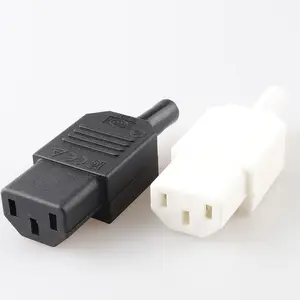 LZ-14-T2 C14 Power Adapter Plug 250V Female Rewireable Able Power Connector 3pin Socket 10A AC Plug Industrial Plug Charging
