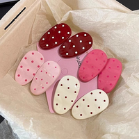 Pince à cheveux coréenne tendance, jolie pince à cheveux à pois, pince latérale, pinces bec de canard en plastique, pince à frange mignonne, accessoires capillaires pour filles