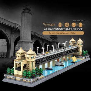 Wange 6223, Puente <span class=keywords><strong>del</strong></span> Río Yangtze de Wuhan, China, Serie de Arquitectura Mundialmente Famosa, Bloques de Construcción de Plástico ABS de Piezas Pequeñas para Armar - Product Image 3