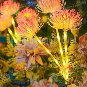 Whimsical Spider Lily Led Holiday Decoration <b>Light</b> <b>Solar</b> Powered Ip65 Waterproof For Landscape & Christmas Use - Product Image 1