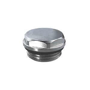 Tappo Maschio per Chiusura Collettori Derivati 1/2 Pollice Cromato, Componente per Sistemi HVAC - Product Image 1