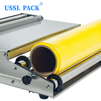 Dispensador de Film Transparente de Tensión Ajustable HW-450 para Bandejas de Vegetales, Dispositivo de Empaque Fresco para Mercado Agrícola, Máquina Envolvedora de Alimentos de Sobremesa
