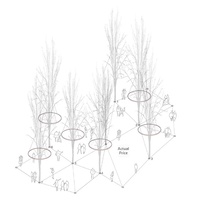 Lexiang Outdoor Hängende Baumring-Lichter IP65 LED-Faser-Acryl 111-240V Nicht-Intelligente Steuerung Park-Straßen-Dekorationsbeleuchtung