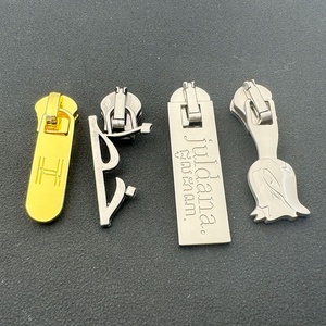 Hot bán vòng Hình dạng cắt ra logo Nylon dây kéo puller tùy chỉnh kim loại dây kéo kéo thanh trượt cho quần áo/túi xách - Product Image 6