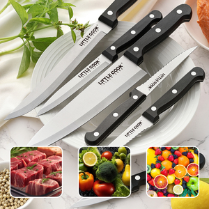 Vendita calda piccolo cuoco 6 pezzi coltello da cucina comodo PP manico con 3 cr13mov in acciaio inox per la cottura taglio per affettare - Product Image 6