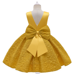Robe de princesse sans manches à volants fantaisie avec nœud personnalisable pour filles - Product Image 2
